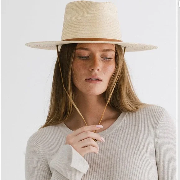 NWT Gigi Pip River Wide Brim Palm Straw Hat - Picture 1 of 9